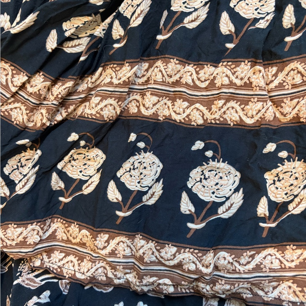 Spell & the Gypsy Bohemian Royale hi/low black + tan skirt size small - Picture 7 of 15